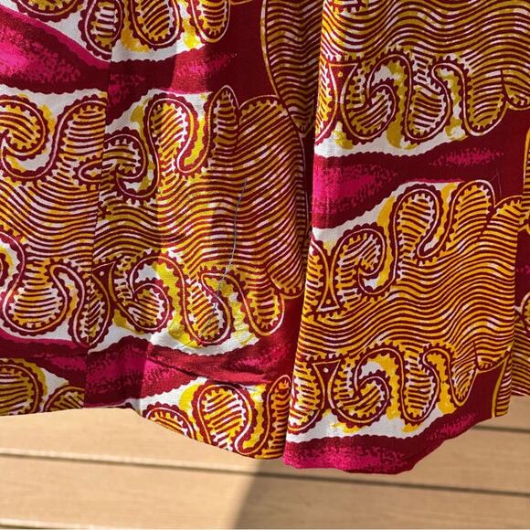 Francis + Benedict Boho Tribal Maxi Skirt EUC Gold, Garnet, White, Fuchsia - Picture 7 of 8